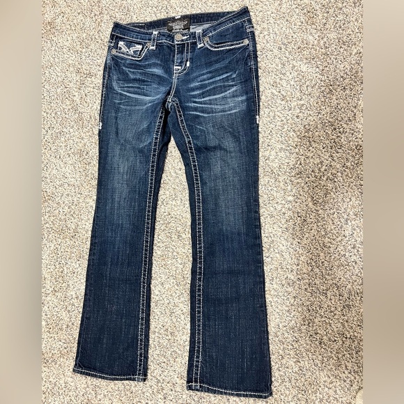 Big Star Maddie Bootcut Boot Flap Pocket jeans size 28R used like new condition - Picture 2 of 6